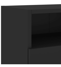 Meubles TV muraux 2 pcs noir 100x30x30 cm bois d'ingénierie