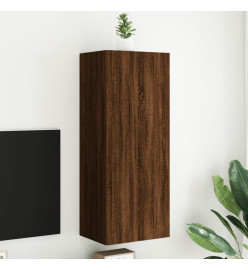 Meuble TV mural chêne marron 40,5x30x102 cm bois d'ingénierie