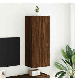 Meuble TV mural chêne marron 40,5x30x102 cm bois d'ingénierie