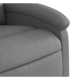 Fauteuil inclinable de massage électrique gris foncé tissu