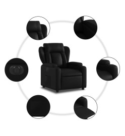 Fauteuil inclinable électrique Noir Similicuir