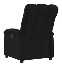 Fauteuil de massage inclinable électrique Noir Tissu