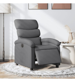 Fauteuil inclinable électrique Gris foncé Tissu