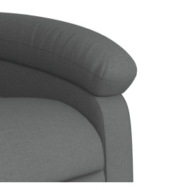 Fauteuil inclinable électrique Gris foncé Tissu