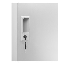 Armoire à casiers Gris clair 90x45x92,5 cm Acier