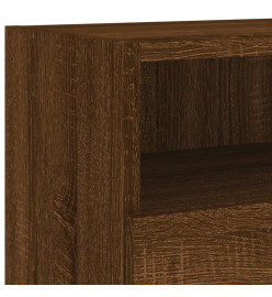 Meuble TV mural chêne marron 100x30x30 cm bois d'ingénierie