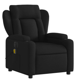 Fauteuil de massage inclinable électrique Noir Tissu