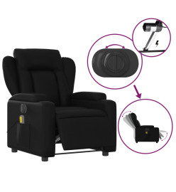 Fauteuil de massage inclinable électrique noir similicuir