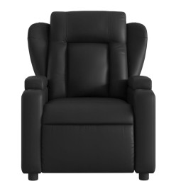 Fauteuil de massage inclinable électrique noir similicuir