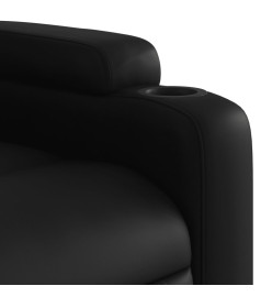 Fauteuil de massage inclinable électrique noir similicuir