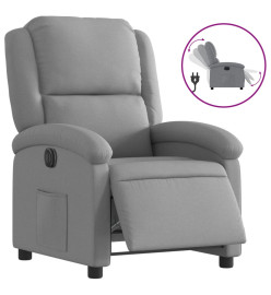 Fauteuil inclinable électrique Gris clair Tissu