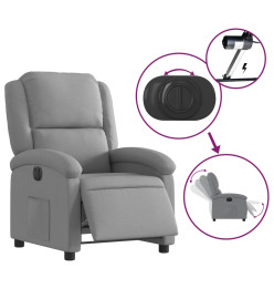 Fauteuil inclinable électrique Gris clair Tissu