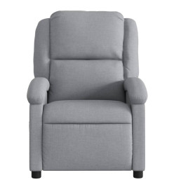 Fauteuil inclinable électrique Gris clair Tissu