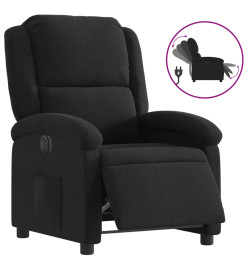 Fauteuil inclinable électrique Noir Tissu