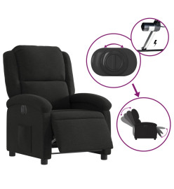 Fauteuil inclinable électrique Noir Tissu