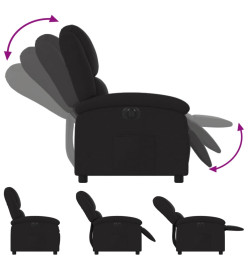 Fauteuil inclinable électrique Noir Tissu