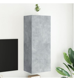 Meuble TV mural gris béton 40,5x30x102 cm bois d'ingénierie