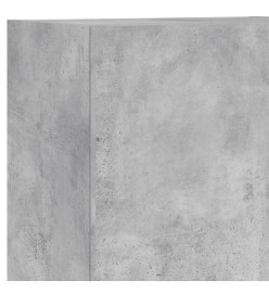 Meuble TV mural gris béton 40,5x30x102 cm bois d'ingénierie