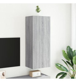 Meuble TV mural sonoma gris 40,5x30x102 cm bois d'ingénierie