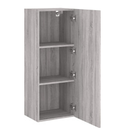 Meuble TV mural sonoma gris 40,5x30x102 cm bois d'ingénierie