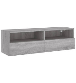 Meuble TV mural sonoma gris 100x30x30 cm bois d'ingénierie