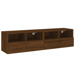 Meubles TV muraux 2 pcs chêne marron 60x30x30cm bois ingénierie