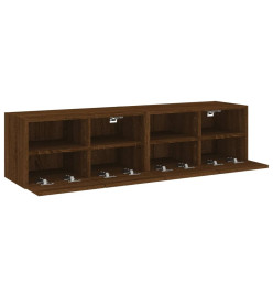 Meubles TV muraux 2 pcs chêne marron 60x30x30cm bois ingénierie