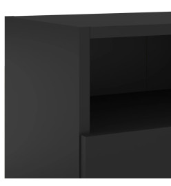 Meubles TV muraux 2 pcs noir 80x30x30 cm bois d'ingénierie