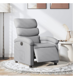 Fauteuil inclinable électrique Gris clair Tissu