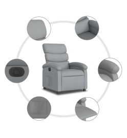 Fauteuil inclinable électrique Gris clair Tissu