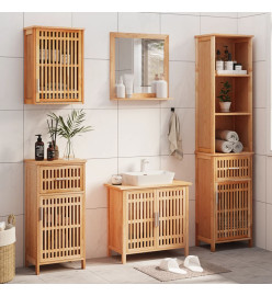 Ensemble de meubles de salle de bain 5 pcs bois massif de noyer