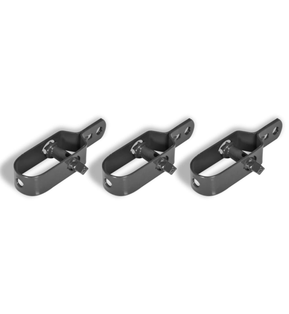 Tendeur de fil clôture à mailles losangées 3 pcs 100 mm gris