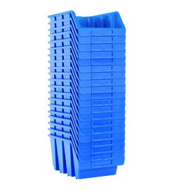 Bacs de rangement empilables 20 pcs bleu plastique