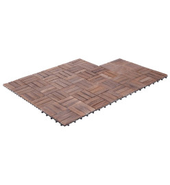 Carreaux de terrasse 11 pcs 30x30 cm bois récupération massif