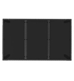 Ensemble à dîner de jardin et coussins 7pcs Noir Résine tressée