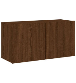 Unités murales TV 6 pcs chêne marron bois d'ingénierie