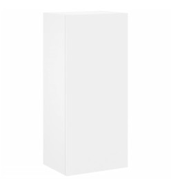 Unités murales TV 5 pcs blanc bois d'ingénierie