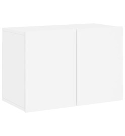 Unités murales TV 5 pcs blanc bois d'ingénierie