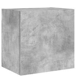 Unités murales TV 5 pcs gris béton bois d'ingénierie