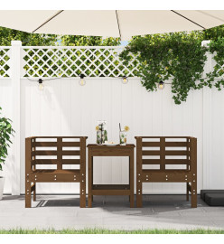 Chaises de jardin lot de 2 marron miel 61,5x53x71 cm pin massif