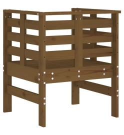 Chaises de jardin lot de 2 marron miel 61,5x53x71 cm pin massif