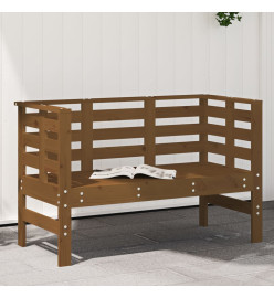 Banc de jardin marron miel 111,5x53x71 cm bois massif de pin