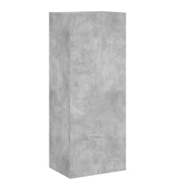 Unités murales TV 5 pcs gris béton bois d'ingénierie