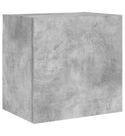 Unités murales TV 4 pcs gris béton bois d'ingénierie