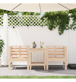 Chaises de jardin lot de 2 61,5x53x71 cm bois de pin massif