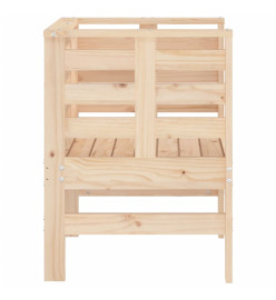 Chaises de jardin lot de 2 61,5x53x71 cm bois de pin massif