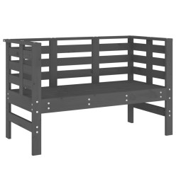Banc de jardin gris 111,5x53x71 cm bois massif de pin