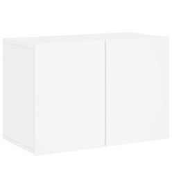 Unités murales TV 6 pcs blanc bois d'ingénierie