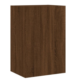 Unités murales TV 6 pcs chêne marron bois d'ingénierie