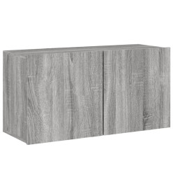 Unités murales TV 5 pcs sonoma gris bois d'ingénierie